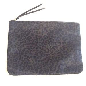 Banana Republic Olive & Black Hair-on-Hide Clutch